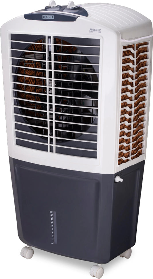USHA Racer 95 L Desert Air Cooler |Grey & White, Racer 95|