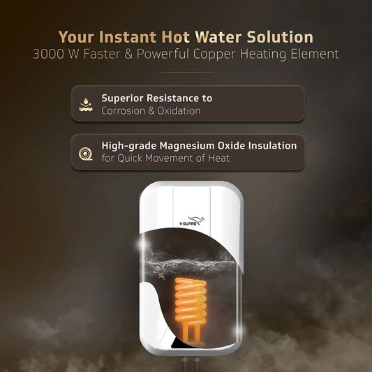 V-Guard 3 L Instant Water Geyser (MAHA, White)