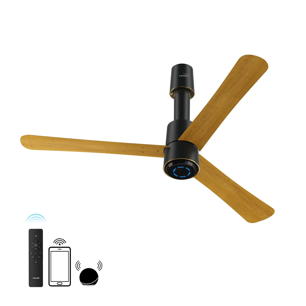 V-GUARD Insight-G Premium Decorative BLDC Choco Gold Wood