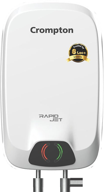 Crompton Rapid Jet 3-L Instant Water Heater with Advanced 4 level Safety (White),Wall