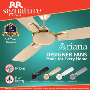 RR Signature’s Ariana Ceiling Fan – Designed for Comfort, Crafted for Style!