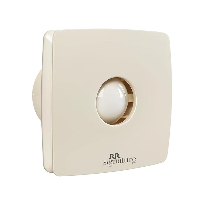 RR Signature Vento Air 150 MM High Speed Exhaust Fan, Bird Guard, Exhaust Fan for Bathroom, Noiseless, Anti-Rust Blades, Robust Body, Metal Finish|White Colour