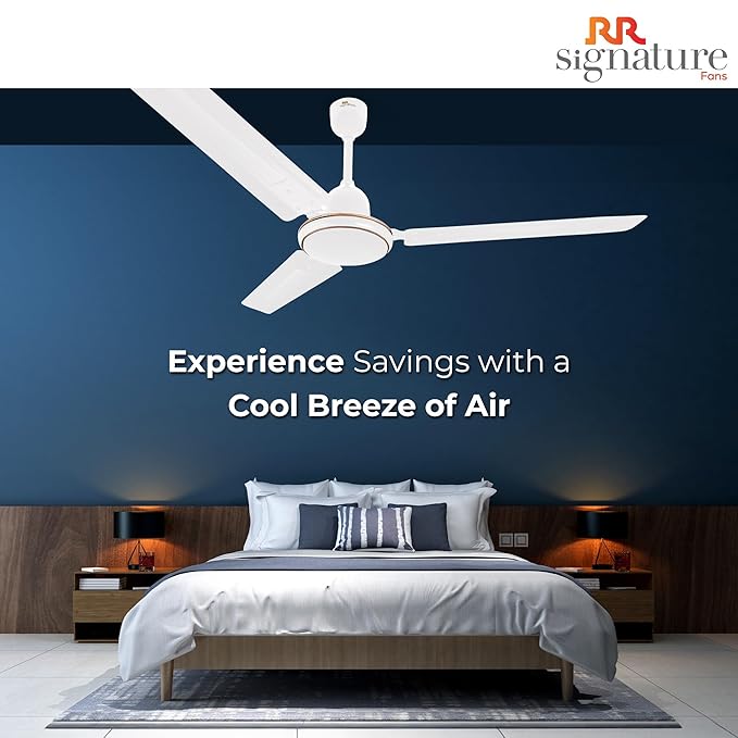 RR Signature Tiger 1200MM Star-rated BEE Certified Energy Efficient Speed Ceiling Fan (Brown)