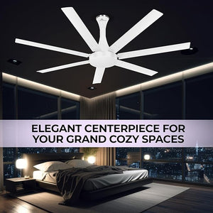 RR Signature Aethar Flow 52"High Air Delivery Ceiling Fan with 7 Blades, Low Noise, 16 Pole 40% More Copper Motor (Alice White), 5 Year Warranty, Free Installation (Copy)