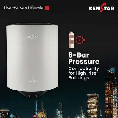 KENSTAR Aqualia 25 Ltr. |Glasslined Tank|Free Connection Pipes|Free Installation|5 Star