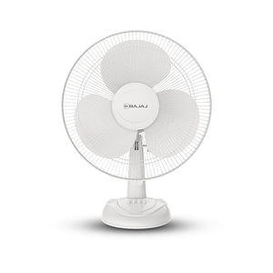Bajaj Frore Neo Table Fan 400 MM | Table Fans For Home & Office | Aerodynamically Balanced Blades | 100% Copper Motor | High Air Delivery | 3-Speed Control | 2-Yrs Warranty 【White】