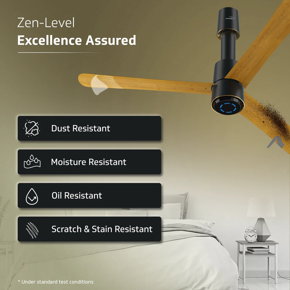 V-GUARD Insight-G Premium Decorative BLDC Choco Gold Wood