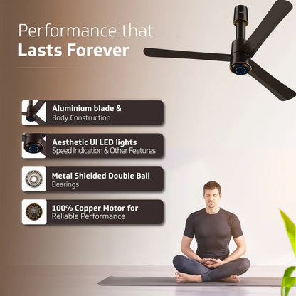 V-GUARD Insight-G Premium Decorative BLDC Fan Elegance Brown Matt