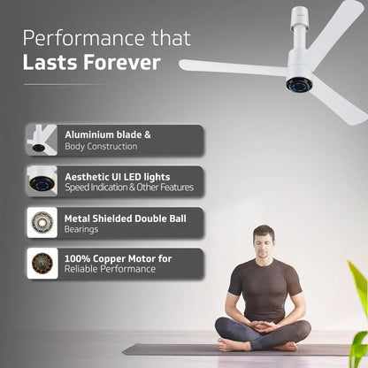 V-GUARD Insight-G Premium Decorative BLDC Fan Blossom White