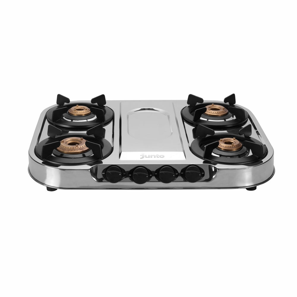 UCOOK JUNTO By United Ekta Engg. CS3004 Series 4-Burner Steel Cooktop, Silver