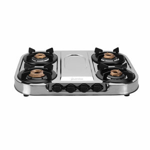 UCOOK JUNTO By United Ekta Engg. CS3004 Series 4-Burner Steel Cooktop, Silver