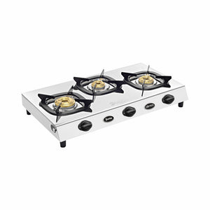 UCOOK JUNTO By United Ekta Engg. CS3013 Series Three Burners Steel cooktop, Silver