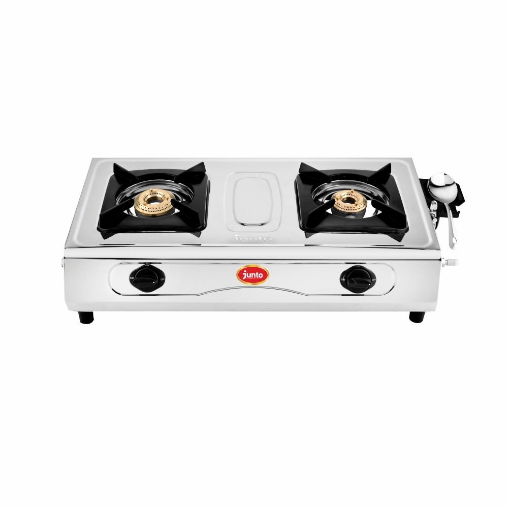 UCOOK JUNTO By United Ekta Engg. CS2002 Series 2-Burner Steel Cooktop, Silver