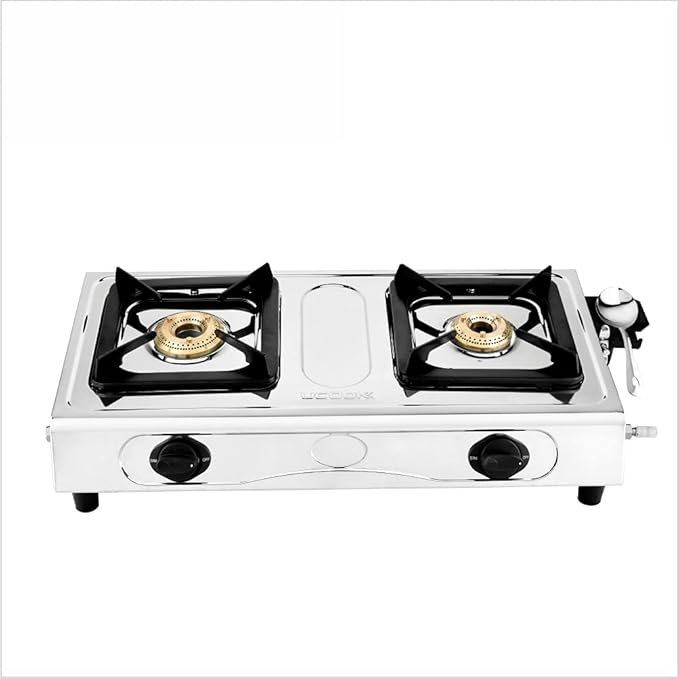 UCOOK JUNTO Basic CS1002 2B Series 2 Burners Gas Stove Stainless Steel Cooktop