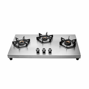 UCOOK JUNTO By United Ekta Engg. CST6003 Three Burners Steel cooktop, Silver. (3 Burners)