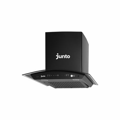 UCOOK JUNTO By United Ekta Engg. CH0044|Curved Glass Kitchen Chimney , Black