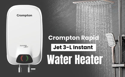 Crompton Rapid Jet 3-L Instant Water Heater with Advanced 4 level Safety (White),Wall