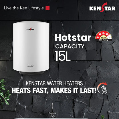 HOTSTAR 15L Water Heater |2 Years Warranty|5 Years Warranty on Tank