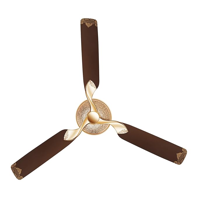 RR Signature Jaipur Mahal 1320mm Designer Ceiling Fan for Home and Office 5 Years Warranty, (Tan Brown)