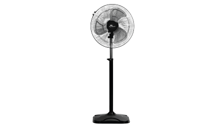 RR Signature Katana Metal Pedestal Fan| 400mm| 1350 RPM for Home and Office with Metal Blade, Easy Oscillating and Thermal Overload Protection 3 Years Warranty (Metal Black)