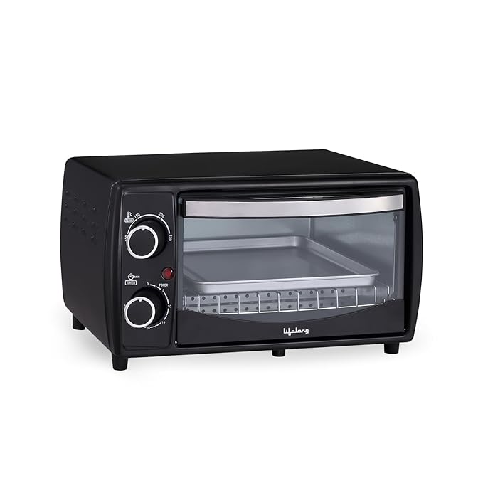Lifelong OTG 10 Litre - Electric Oven Toaster Griller for Kitchen- 1000 W Auto Shut Off & 30 Minute Timer Control - Machine for Baking Pizza, Cake, Grilling Chicken & Toasting Bread at Home