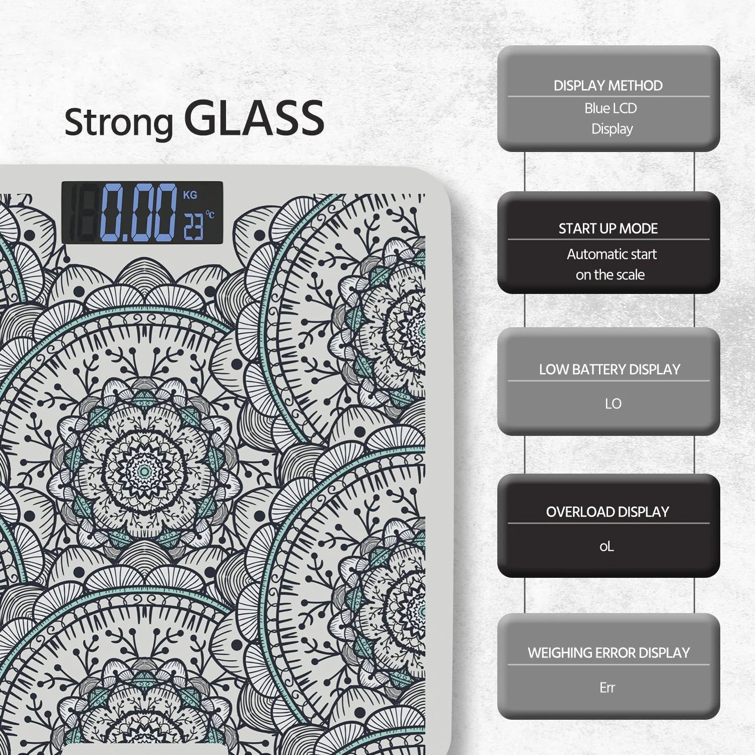 Lifelong Mystical Weight Machine - Indian Cultural Series - Orissa |Digital Weight Machine for Body Weight|Thick Tempered Glass with LCD Display|Bathroom Weighing Scale|