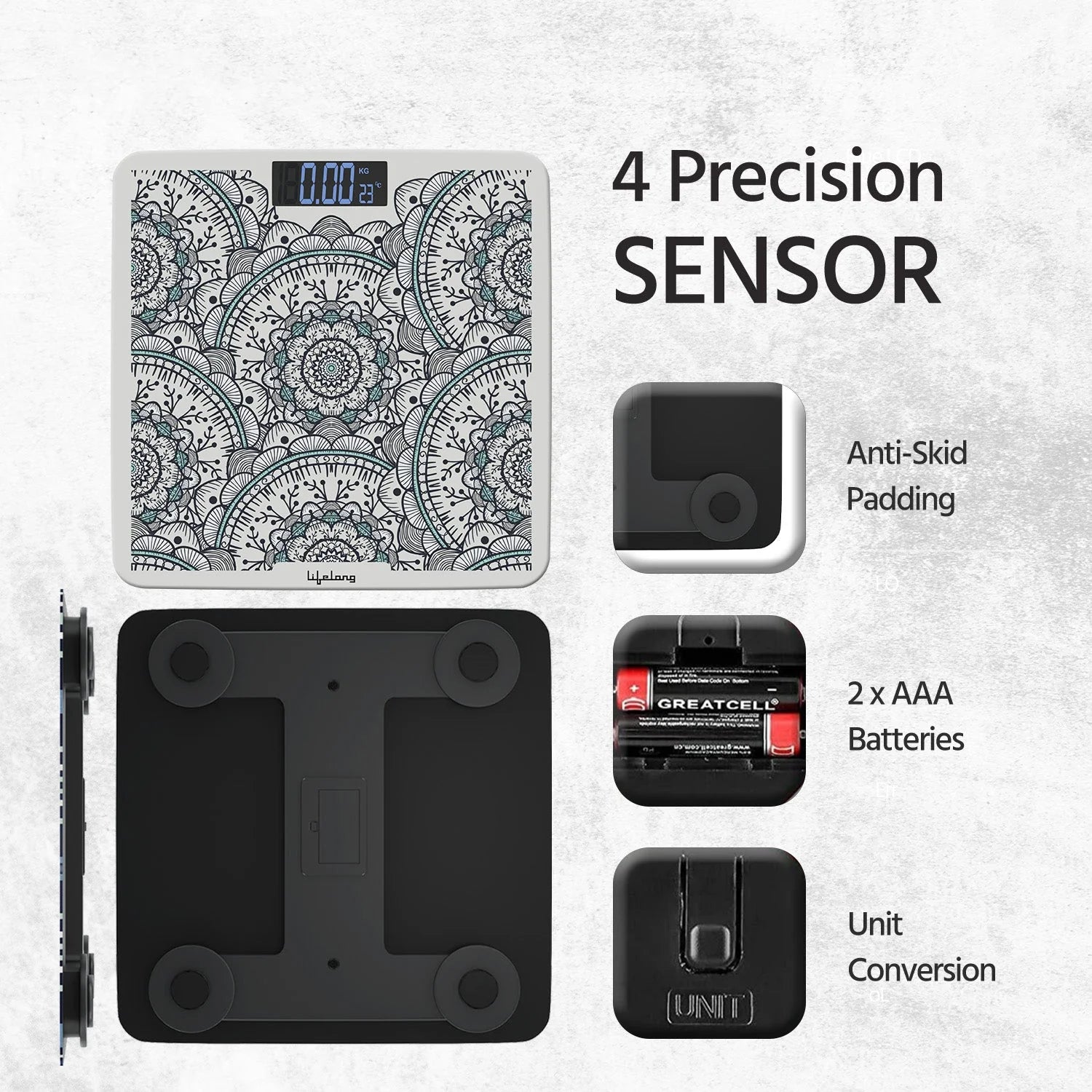 Lifelong Mystical Weight Machine - Indian Cultural Series - Orissa |Digital Weight Machine for Body Weight|Thick Tempered Glass with LCD Display|Bathroom Weighing Scale|