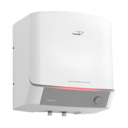 V-GUARD LUXECUBE 15 Litre 5 Star Vertical Smart Geyser (White)