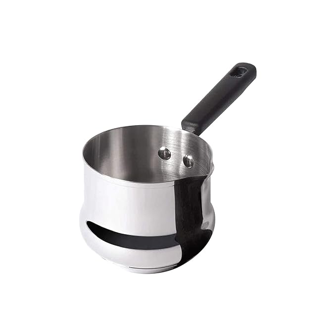 Meyer Nickel Free Stainless Steel Mini Pot | Milk Pan, Tea Pan Stainless Steel, Milk Pan Induction Base | Chai Pan | Small Saucepan | Milk Boiling Vessel | Saucepan with Handle, 10cm, Grey |0.60 liter