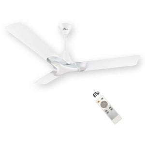RR Signature New York Brooklyn 5 Star BLDC Ceiling Fan with Remote High Speed Ceiling Fan for Home Chrome White, 3 + 2 Years Warranty, Free Installation