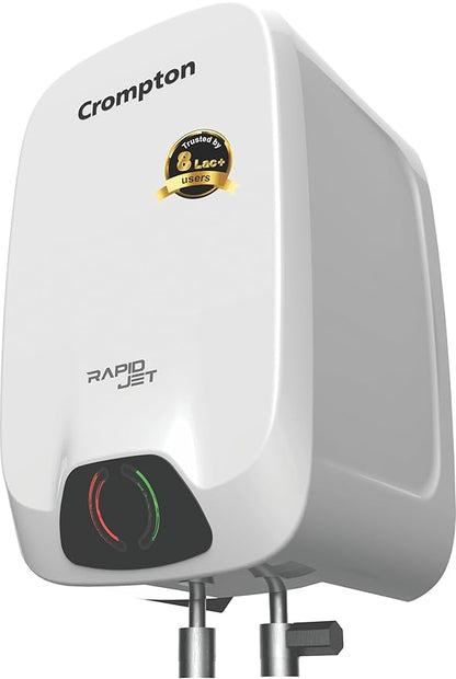 Crompton Rapid Jet 3-L Instant Water Heater with Advanced 4 level Safety (White),Wall