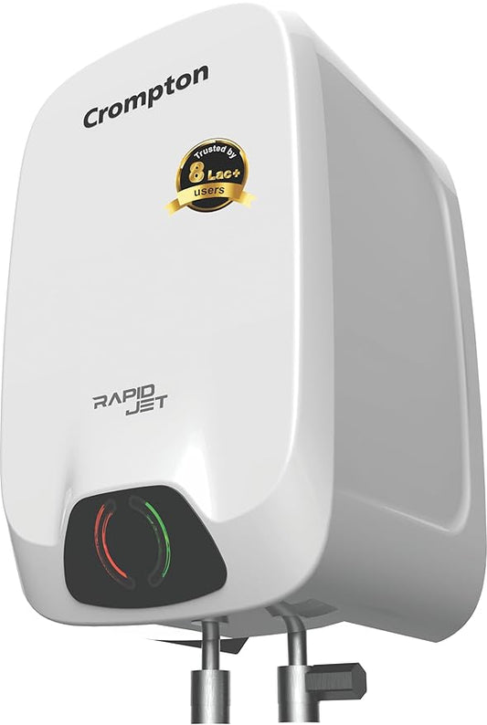 Crompton Rapid Jet 3-L Instant Water Heater with Advanced 4 level Safety (White),Wall