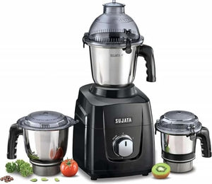 Sujata MG 02 The New Generation Mixer Grinder (3 Jars) ABS, Black, 1000 Watts