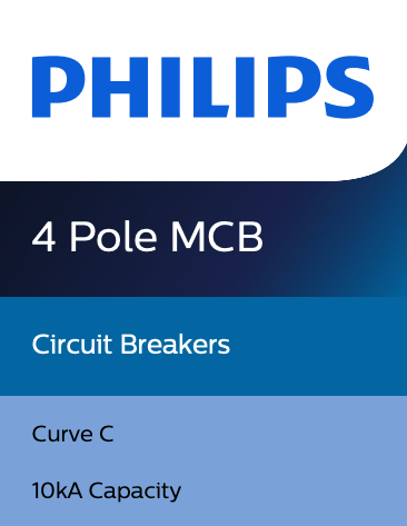 Philips 4 Pole MCB range with SafeTechnology, adds extra protection & safety to your home.