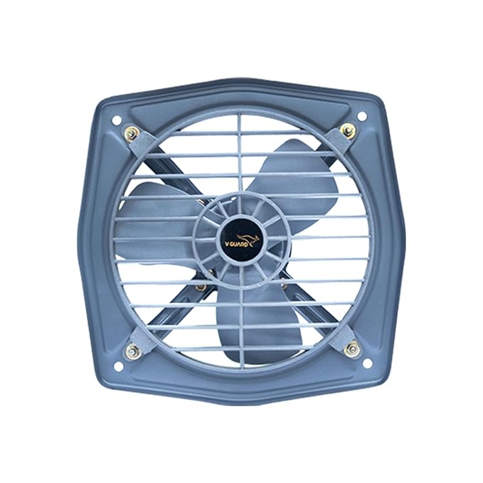V-Guard Shovair S12 Exhaust Fan for Kitchen, Bathroom & Office | High Speed: 1350 RPM | Sweep: 22.5cm (300 mm) | 2 Year Warranty | (Misty Grey)