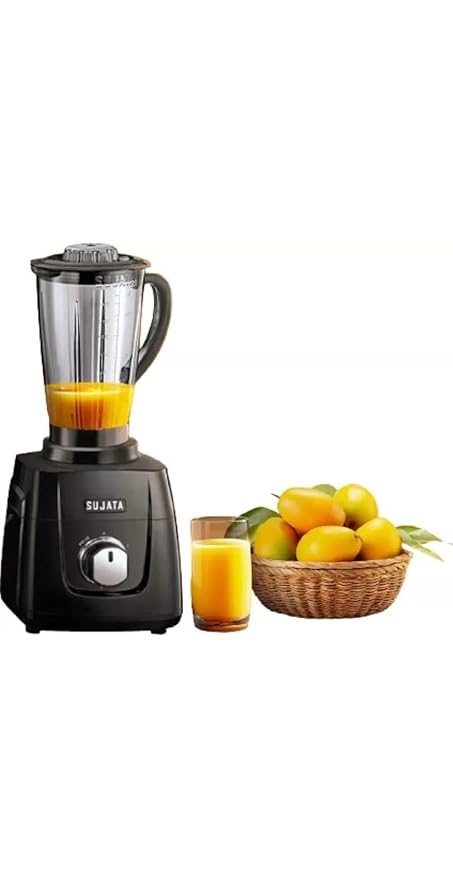 Sujata MG 01 The New Generation Mixer Grinder (3 Jars) ABS, Black, 1000 Watts