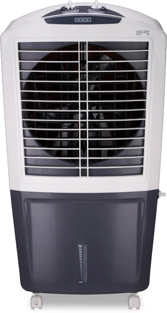 USHA Racer 95 L Desert Air Cooler |Grey & White, Racer 95|