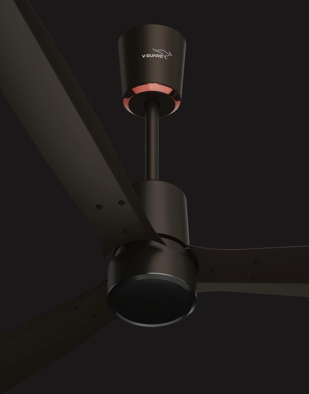 V-Guard AIRWIZ PLUS PREMIUM HIGH SPEED (48") 370 RPM with 3 Year Warranty BLDC Motor with Remote 1200 mm Ceiling Fan  (5 Star | MATTE BROWN