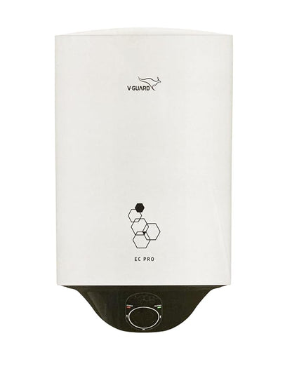 V-Guard EC pro 15L Storage Water Heater with glass-lined AC (anti-corrosion) coating, White
