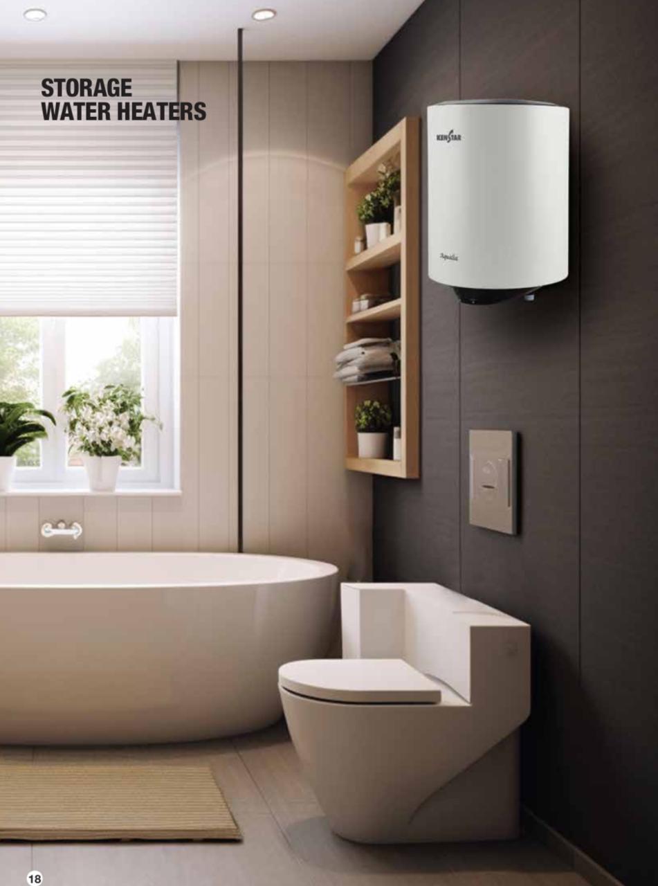 KENSTAR Aqualia 25 Ltr. |Glasslined Tank|Free Connection Pipes|Free Installation|5 Star