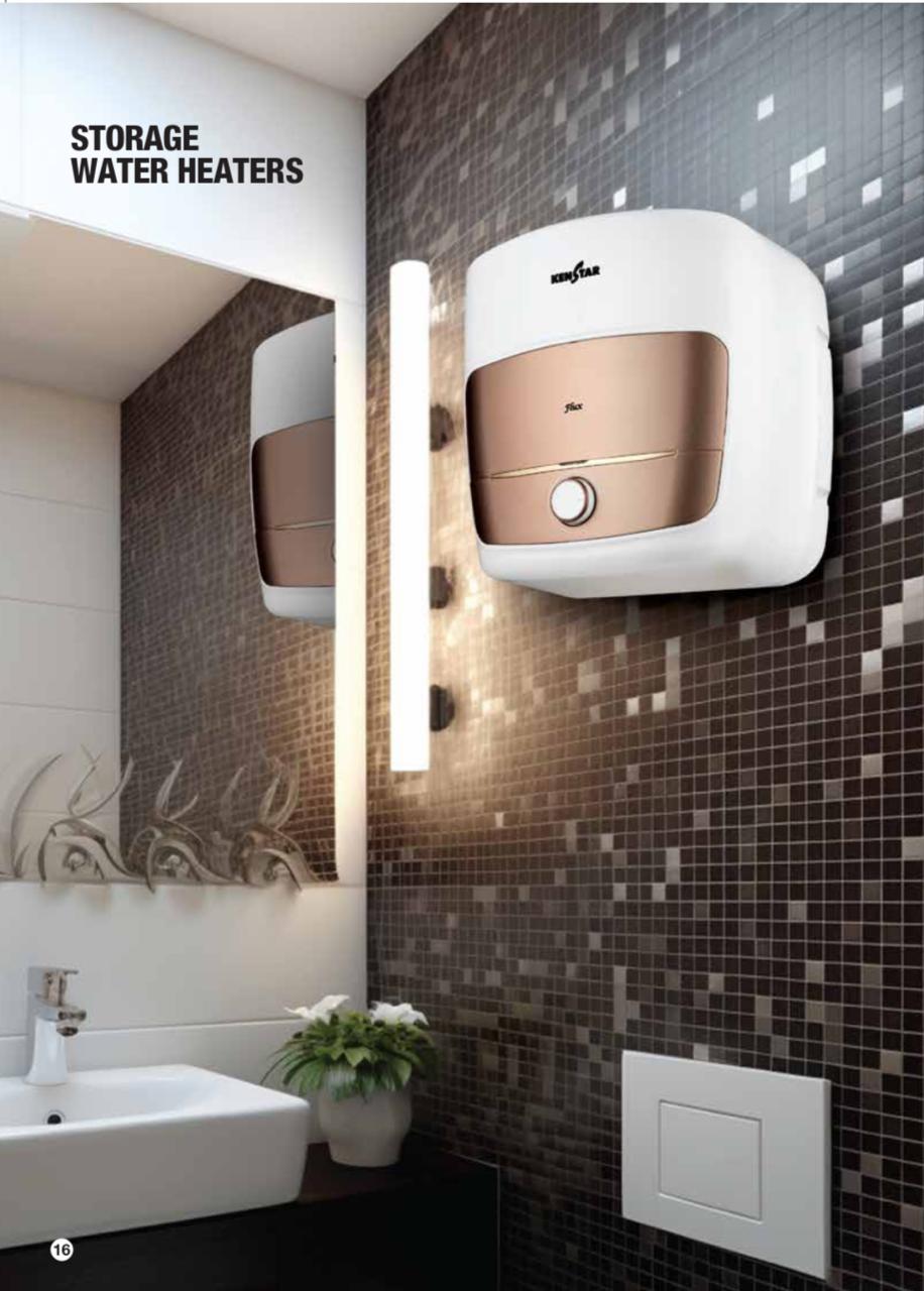 KENSTAR Flux 25 Ltr.|Glasslined Tank|Free Connection Pipes|Free Installation|5 Star