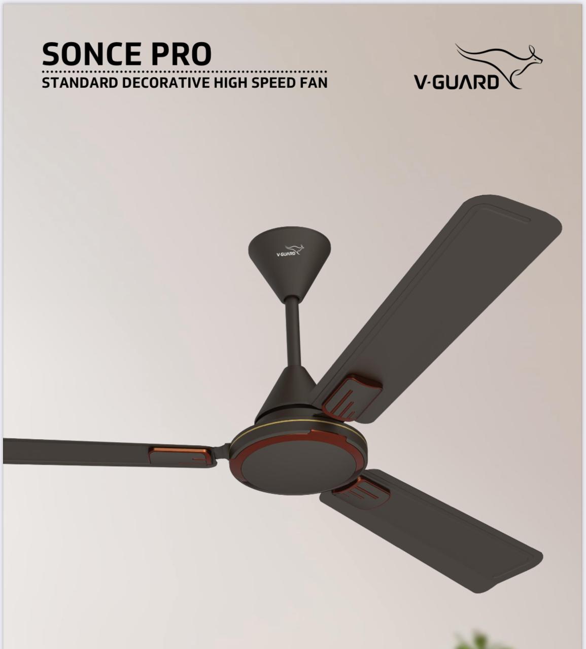 V-Guard Sonce 1200 mm 3 Blade Ceiling Fan  (Ultra High Speed |400 RPM|