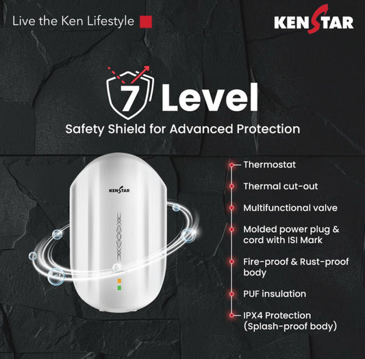 KENSTAR Fluence 5.9 Ltr. Instant Water Heater|2 Years Warranty Product| 5 Years Warranty on Tank