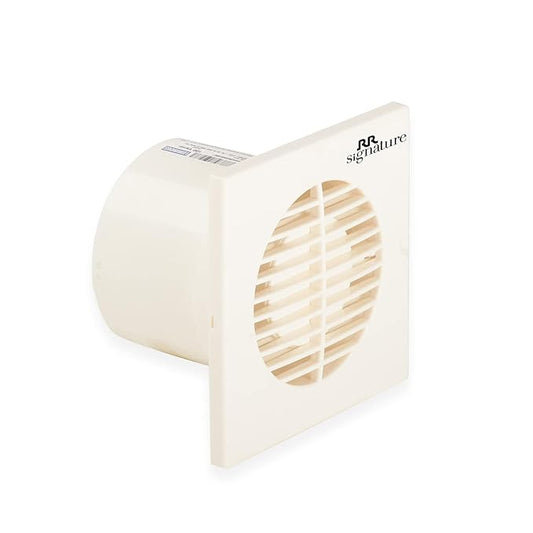 RR Signature Vento Axial 100 MM Exhaust Fan for Bathroom, Kitchen, and Office, Noiseless, Guard, and Anti-Rust Body (White), 3 Year Warranty