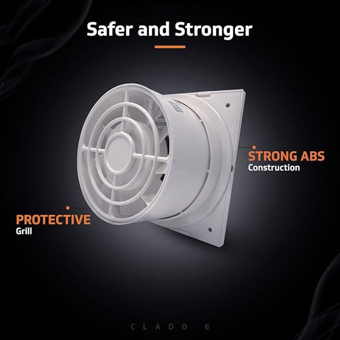 V-Guard 6" COOLWIZ VFR SHUTTER VENTILATION FAN 150 mm Exhaust Fan (WHITE) 2 Year Warranty | 15cm (150 mm) Sweep |