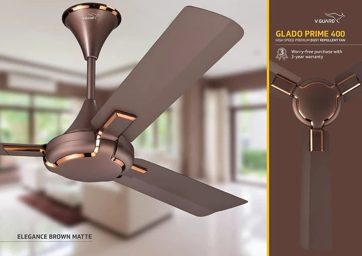 V-GUARD Glado Prime VX Ceiling Fan Elegance Brown Matt
