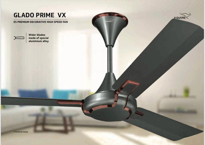 V-GUARD Glado Prime VX Ceiling Fan Titanium Rose