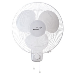 V-Guard GLADO HSW Wall Mount Fan For Bedroom | 3 Speed Settings | 2200 RPM Powerful Motor | Corrosion Resistant Metal Guards | White | 40 cm (400mm)