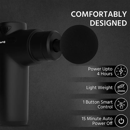 Lifelong Percussion Massage Gun for Pain Relief, Deep Tissue, 6 Speeds & 7 Massage Heads, Cordless, Quiet Operation for Neck, Shoulders, Back, Arms, Legs & Feet