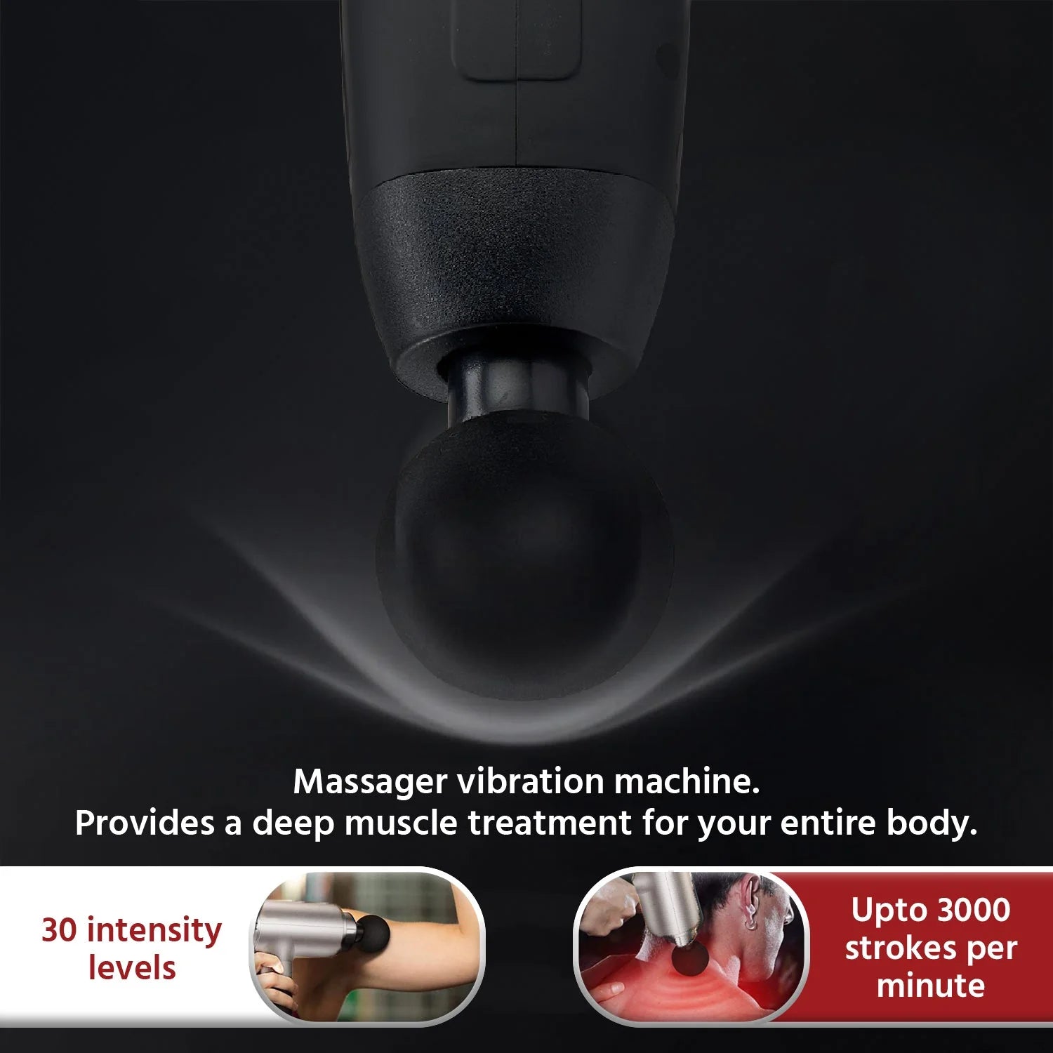 Lifelong LLGM09 Percussion Massage Gun for Pain Relief, Deep Tissue, 6 Speeds & 7 Massage Heads, Cordless, Quiet Operation for Neck, Shoulders, Back, Arms, Legs & Feet